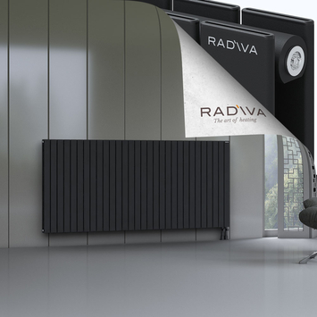 Oti Aluminium Radiator 1000x2216 Black Bottom Right 50mm