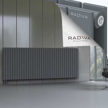 Oti Aluminium Radiator 1000x2586 Anthracite Bottom Left 50mm