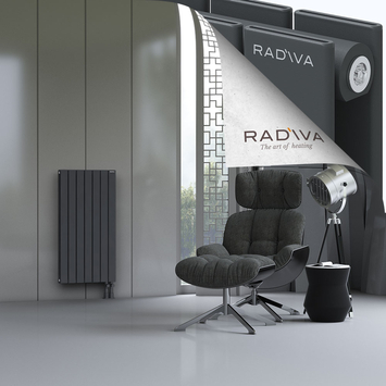Oti Aluminium Radiator 1000x514 Dark Anthracite Bottom Right 50mm