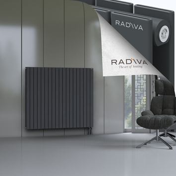 Oti Aluminium Radiator 1200x1402 Dark Anthracite Bottom Right 50mm