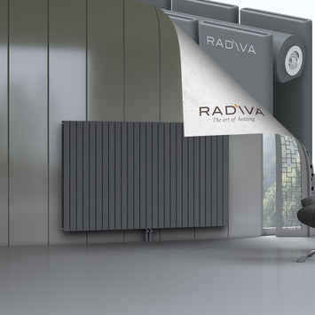 Oti Aluminium Radiator 1200x1994 Anthracite Bottom Middle 50mm