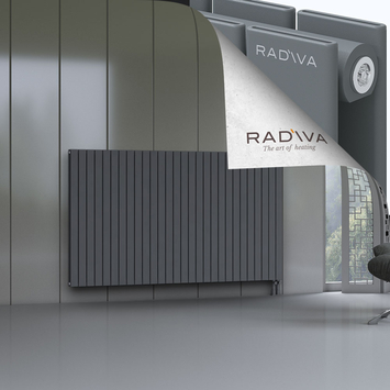 Oti Aluminium Radiator 1200x2068 Anthracite Bottom Right 50mm