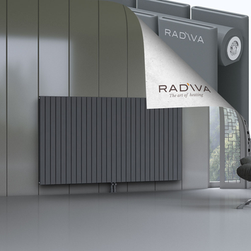 Oti Aluminium Radiator 1200x2142 Anthracite Bottom Middle 50mm