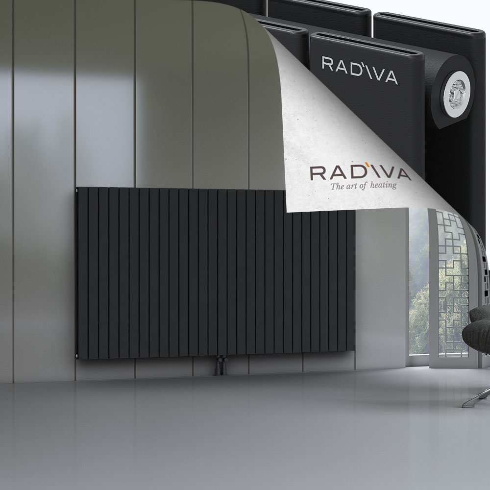 Oti Aluminium Radiator 1200x2142 Black - 2