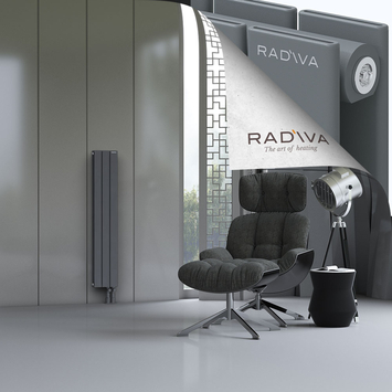 Oti Aluminium Radiator 1200x218 Anthracite Bottom Right 50mm