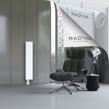 Oti Aluminium Radiator 1200x218 White Bottom Left 50mm