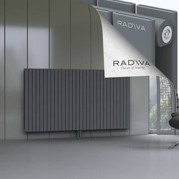 Oti Aluminium Radiator 1200x2216 Anthracite Bottom Middle 50mm
