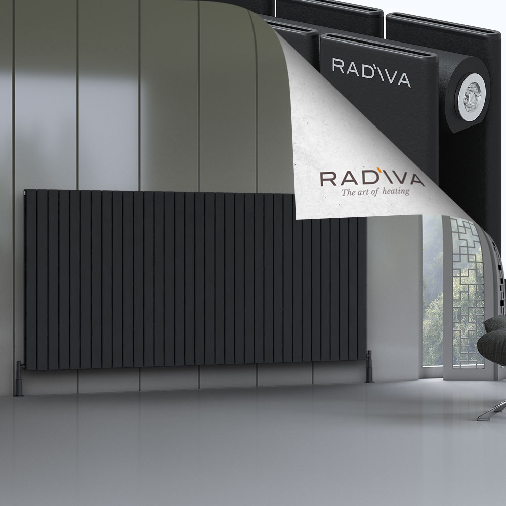 Oti Aluminium Radiator 1200x2512 Black - 1