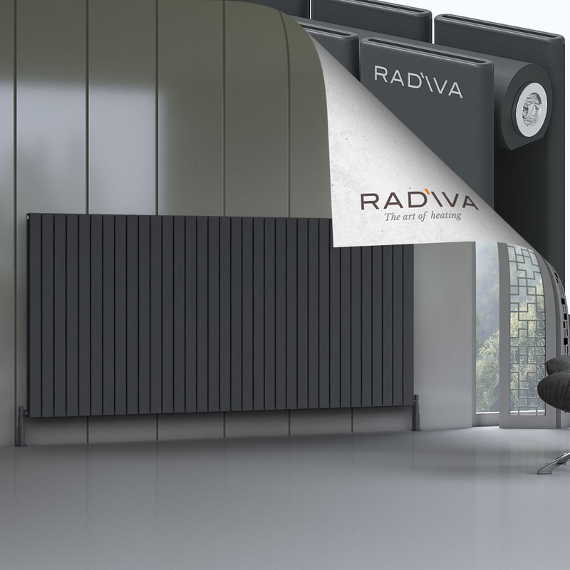 Oti Aluminium Radiator 1200x2512 Dark Anthracite 
