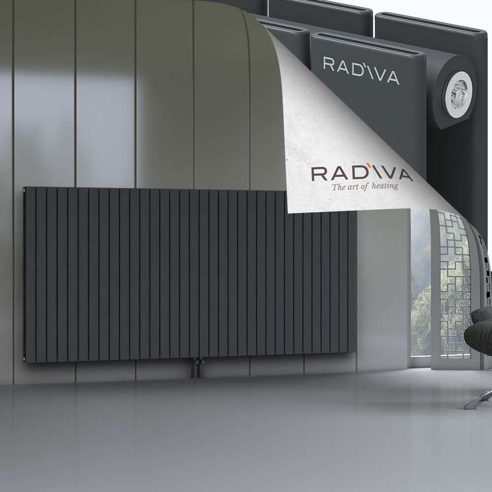 Oti Aluminium Radiator 1200x2512 Dark Anthracite - 2