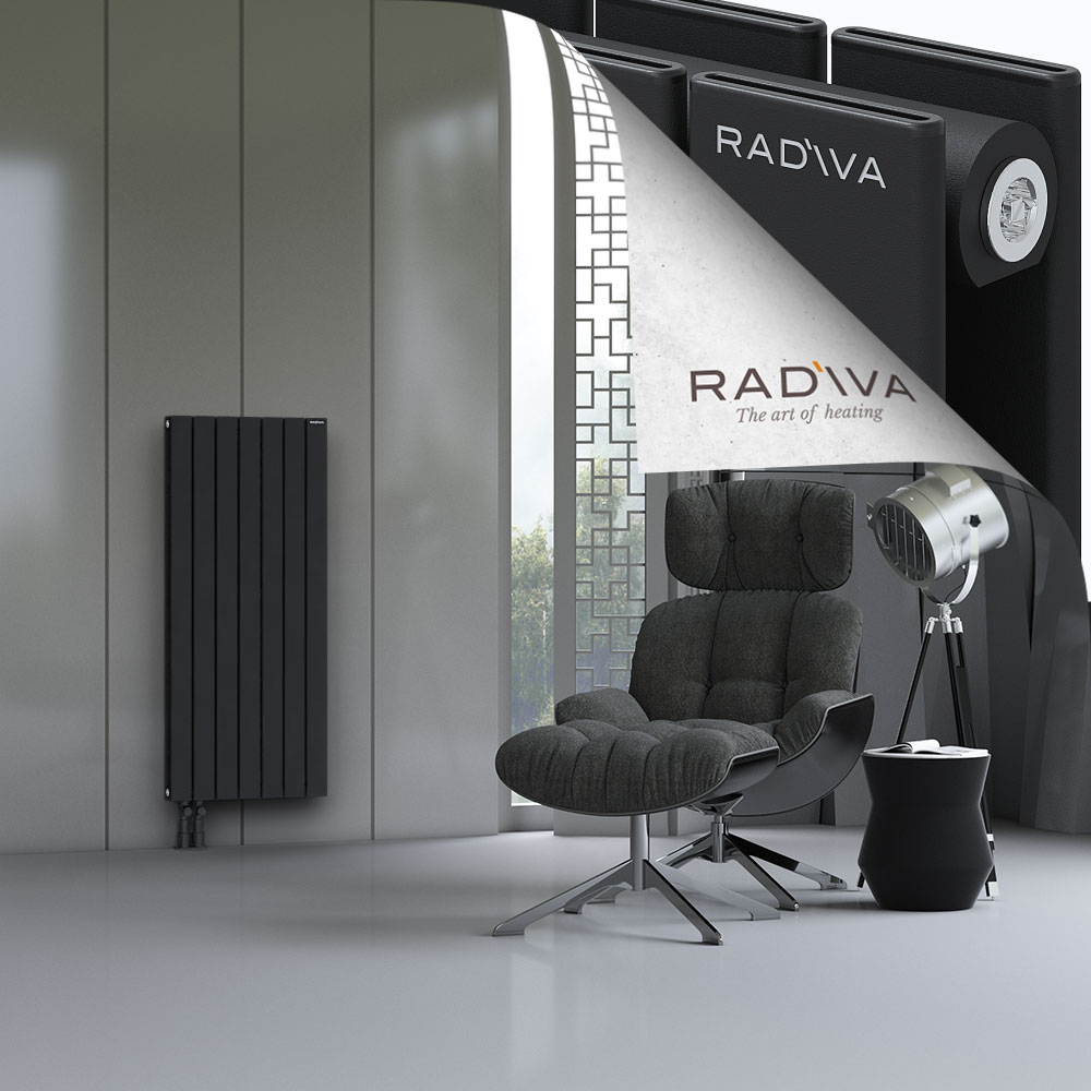 Oti Aluminium Radiator 1200x514 Black - 4