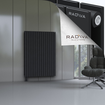 Oti Aluminium Radiator 1500x1106 Black Bottom Left 50mm