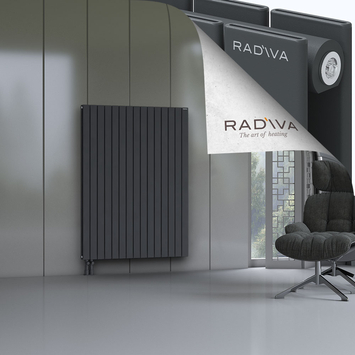 Oti Aluminium Radiator 1500x1106 Dark Anthracite Bottom Left 50mm