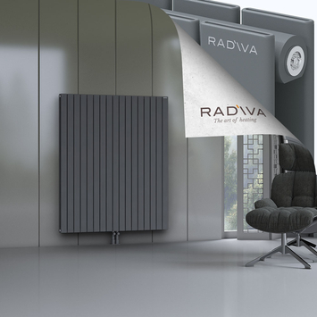 Oti Aluminium Radiator 1500x1254 Anthracite Bottom Middle 50mm