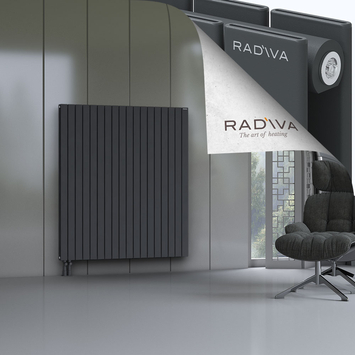 Oti Aluminium Radiator 1500x1328 Dark Anthracite Bottom Left 50mm