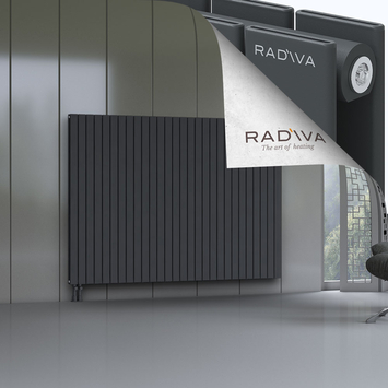 Oti Aluminium Radiator 1500x2068 Dark Anthracite Bottom Left 50mm