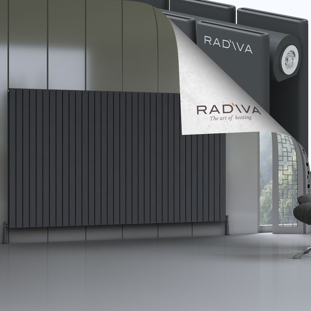 Oti Aluminium Radiator 1500x2586 Dark Anthracite - 1