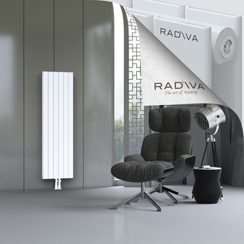 Oti Aluminium Radiator 1500x440 White Bottom Middle 50mm