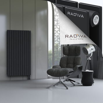 Oti Aluminium Radiator 1500x810 Black Bottom Right 50mm