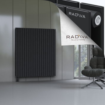 Oti Aluminium Radiator 1600x1402 Black Bottom Left 50mm
