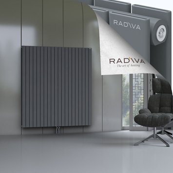 Oti Aluminium Radiator 1600x1476 Anthracite Bottom Middle 50mm