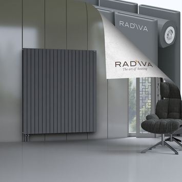 Oti Aluminium Radiator 1600x1476 Anthracite Bottom Left 50mm