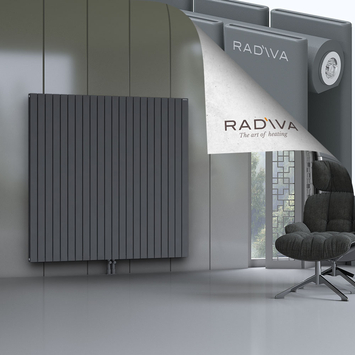 Oti Aluminium Radiator 1600x1624 Anthracite Bottom Middle 50mm