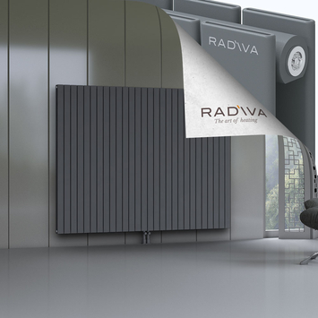 Oti Aluminium Radiator 1600x2068 Anthracite Bottom Middle 50mm