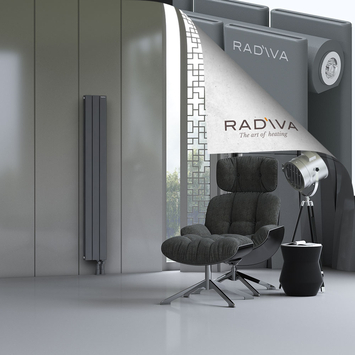 Oti Aluminium Radiator 1600x218 Anthracite Bottom Right 50mm