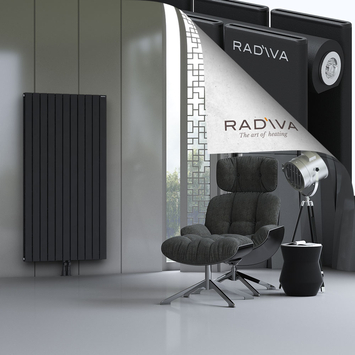 Oti Aluminium Radiator 1600x810 Black Bottom Middle 50mm