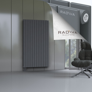 Oti Aluminium Radiator 1800x1032 Anthracite Bottom Left 50mm