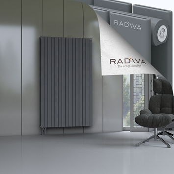 Oti Aluminium Radiator 1800x1106 Anthracite Bottom Left 50mm