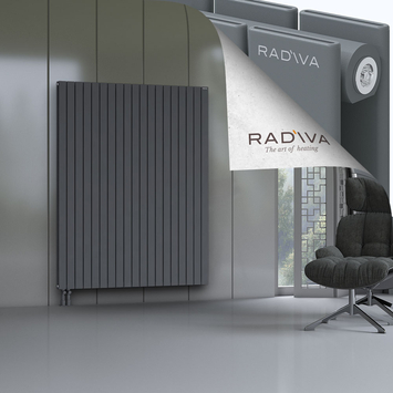 Oti Aluminium Radiator 1800x1402 Anthracite Bottom Left 50mm