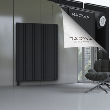 Oti Aluminium Radiator 1800x1402 Black Bottom Left 50mm