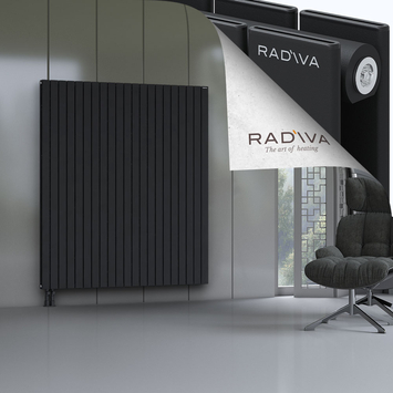Oti Aluminium Radiator 1800x1550 Black Bottom Left 50mm