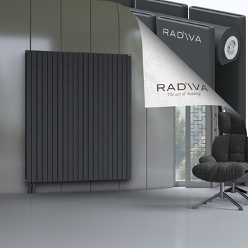 Oti Aluminium Radiator 1800x1550 Dark Anthracite Bottom Left 50mm