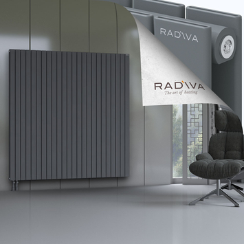 Oti Aluminium Radiator 1800x1772 Anthracite Bottom Left 50mm