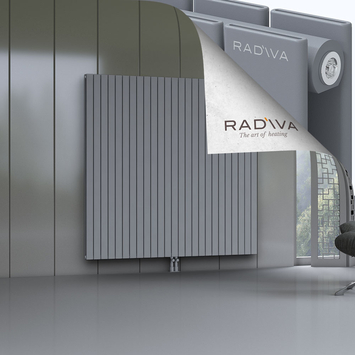 Oti Aluminium Radiator 1800x1846 Grey Bottom Middle 50mm