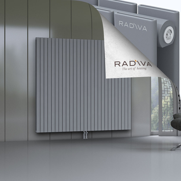 Oti Aluminium Radiator 1800x1994 Grey Bottom Middle 50mm