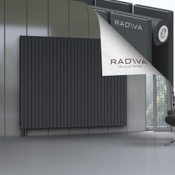 Oti Aluminium Radiator 1800x2290 Dark Anthracite Bottom Left 50mm