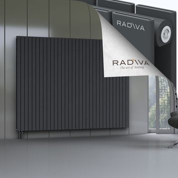 Oti Aluminium Radiator 1800x2364 Dark Anthracite Bottom Left 50mm