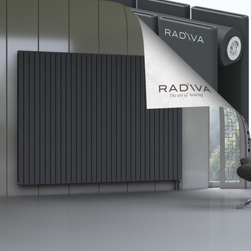 Oti Aluminium Radiator 1800x2438 Dark Anthracite Bottom Right 50mm