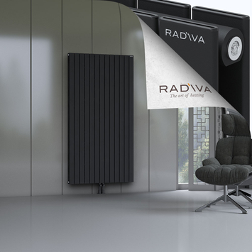 Oti Aluminium Radiator 1800x958 Black Bottom Middle 50mm