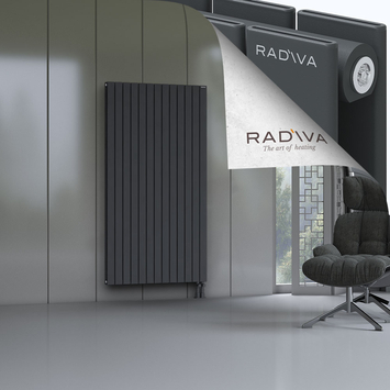 Oti Aluminium Radiator 1800x958 Dark Anthracite Bottom Right 50mm