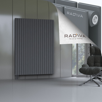 Oti Aluminium Radiator 1900x1402 Anthracite Bottom Left 50mm