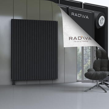 Oti Aluminium Radiator 1900x1550 Black Bottom Left 50mm
