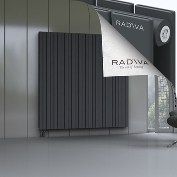 Oti Aluminium Radiator 1900x1920 Dark Anthracite Bottom Left 50mm