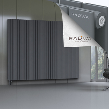 Oti Aluminium Radiator 1900x2438 Anthracite Bottom Left 50mm