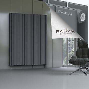 Oti Aluminium Radiator 2000x1550 Anthracite Bottom Right 50mm