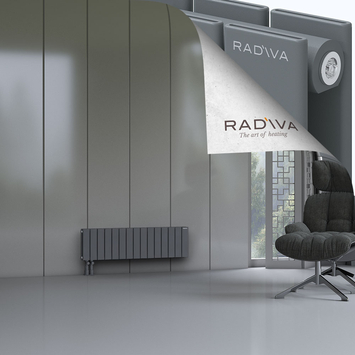 Oti Aluminium Radiator 300x1106 Anthracite Bottom Left 50mm